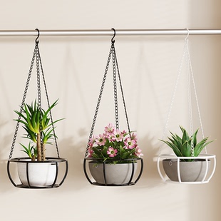 阳台吊篮挂架护栏绿植铁艺挂篮悬挂绿萝花卉植物花盆挂架多肉花架