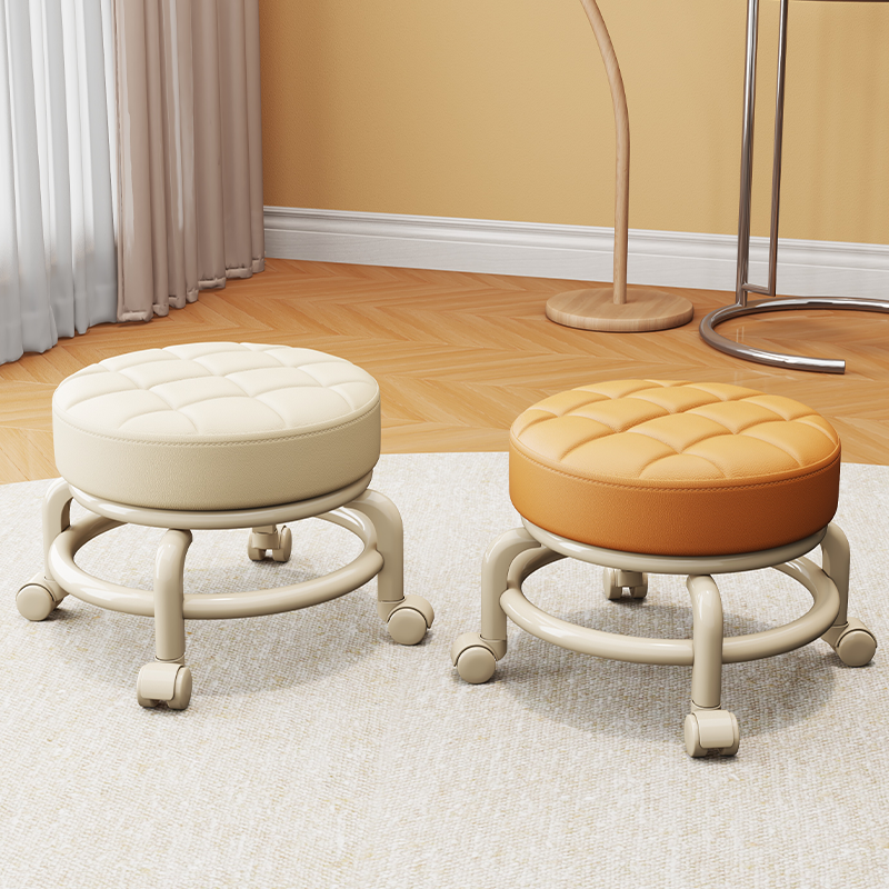 万向轮小凳子可移动家用矮凳带娃神器儿童客厅美缝茶几凳滑轮板凳