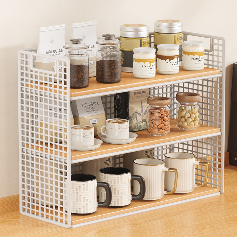 桌面置物架杯子收纳架子餐桌台面工位水杯咖啡杯茶具桌上小型杯架