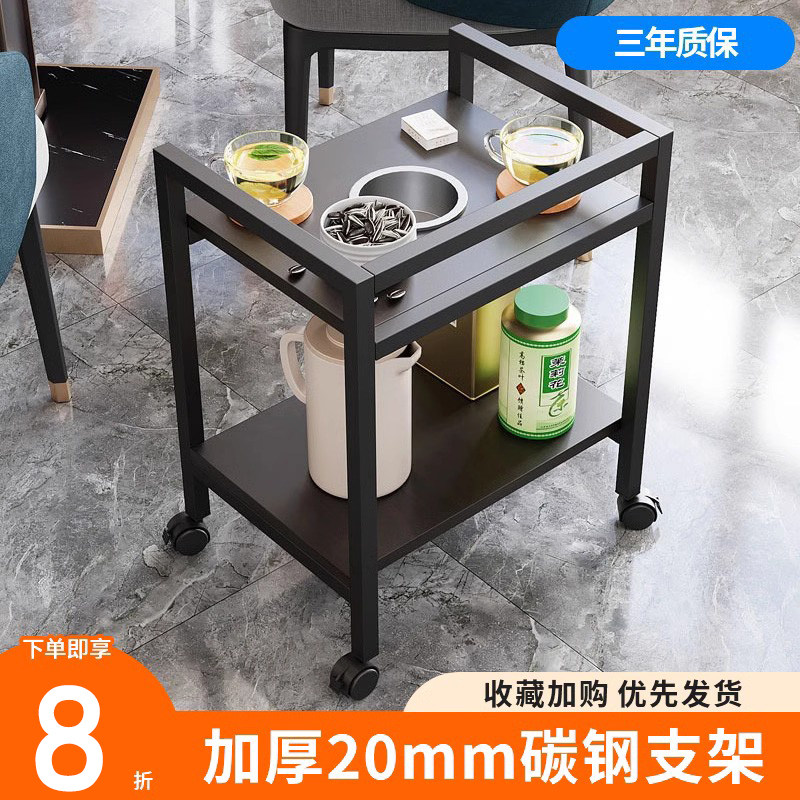 麻将桌茶几茶水架棋牌室打牌小边几置物架可移动双层专用茶水桌子