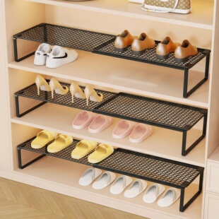 可伸缩鞋柜分层隔板鞋子收纳神器鞋架柜子分隔层置物托层架省空间