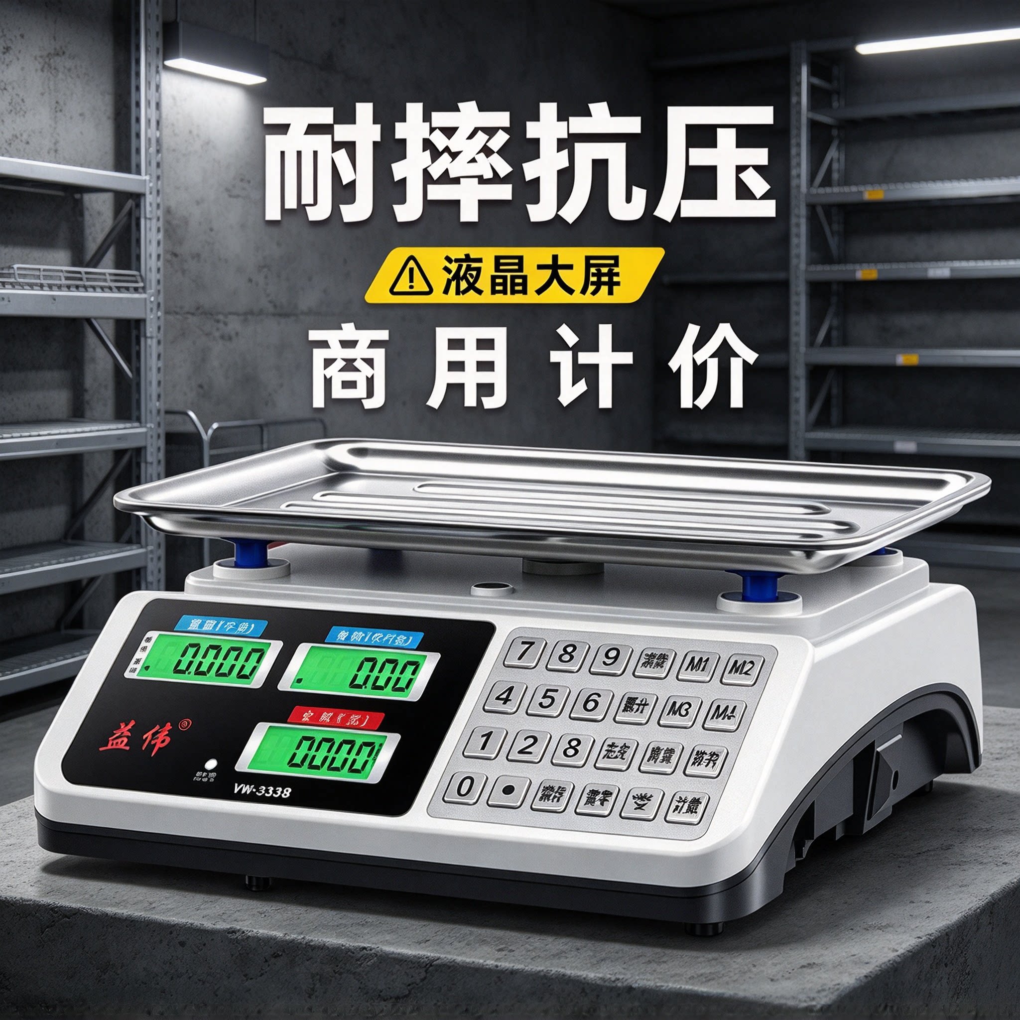 高精度电子秤商用卖菜家用小型台秤精准克秤公斤食物称重台式30kg
