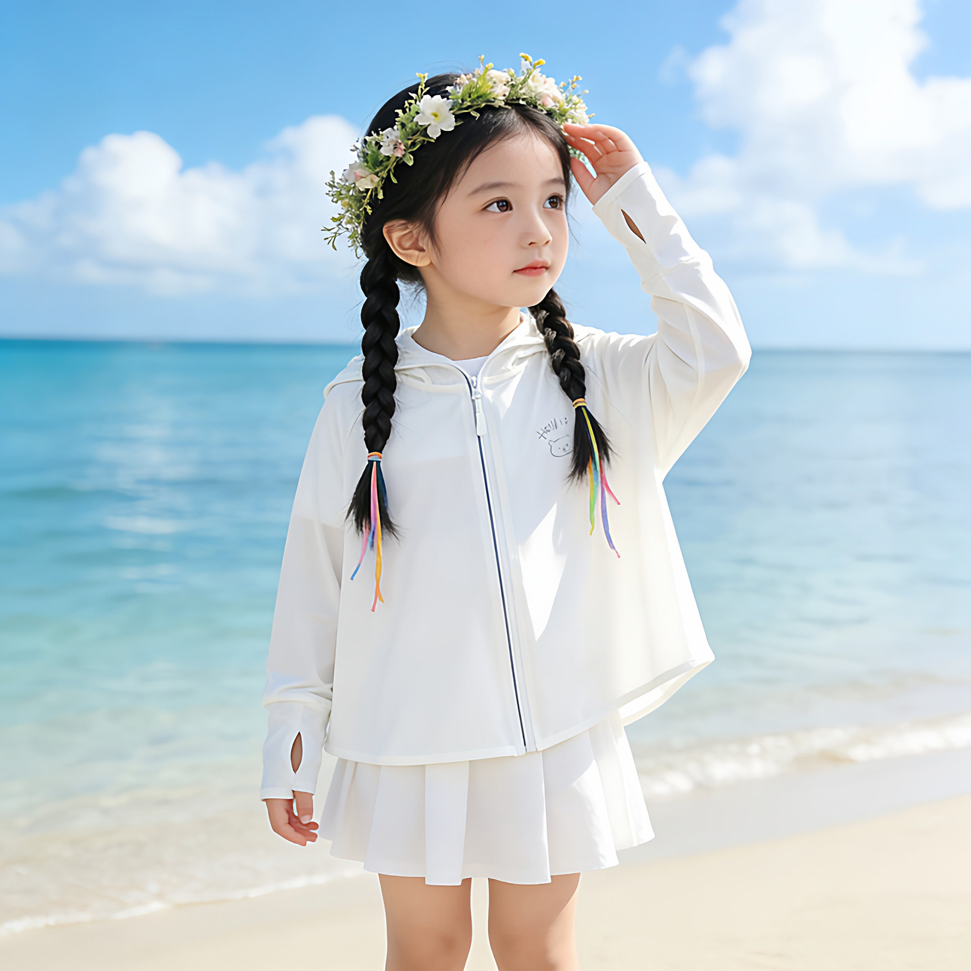 新款儿童冰丝防晒衣女童轻盈透气防紫外线男童夏季防晒服宝宝外套