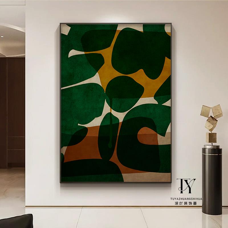 侘寂风几何抽象客厅装饰画民宿酒店高级感落地画小众艺术玄关挂画