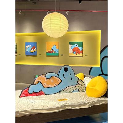 eteecy小众艺术家客厅装饰画卡通可爱卧室壁画小狗动物儿童房挂画