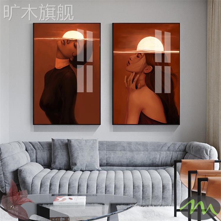 艺术美女人物装饰画现代简约玄关楼梯过道走廊壁画进门主卧室挂画图片