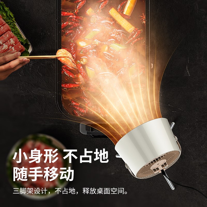 桌面吸抽油烟机家用小型移动排烟机便携式大吸力排烟烤肉火锅