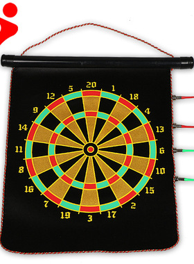 REGAIL 12寸飞镖 磁性安全飞镖 双面标靶 飞镖套装 加厚 配4镖