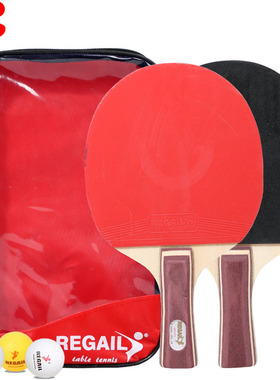 REGAIL AA08 方包两只装 训练乒乓球拍 娱乐球拍 乒乓球拍套装
