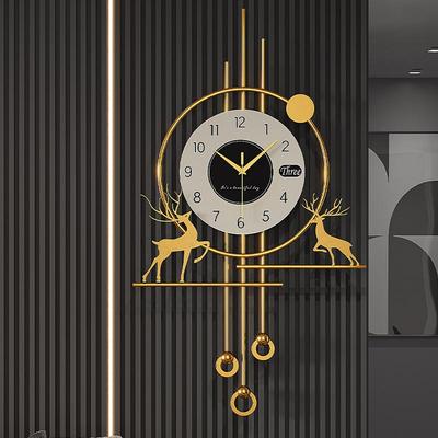 格栅挂钟2025新款创意轻奢高档钟表挂钟现代简约大气客厅挂表时钟