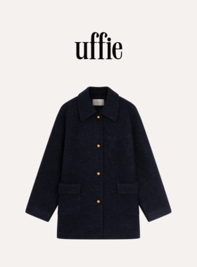 UFFIE于绘 珠片饰星闪毛呢外套