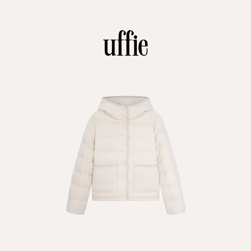 uffie于绘羊毛混纺白鹅绒服