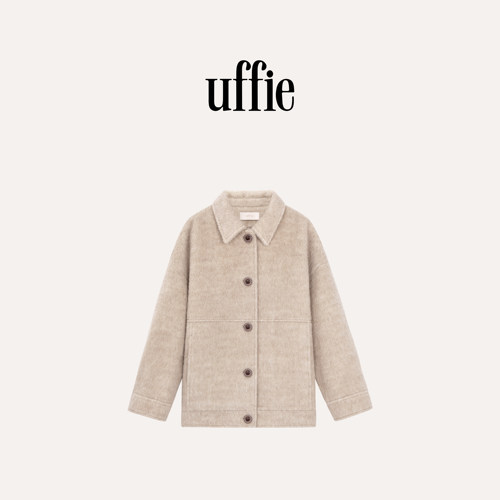 UFFIE于绘 糯米糍 翻领毛呢外套