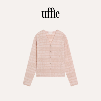 uffie于绘小桃子V领饰开襟衬衫