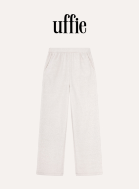 UFFIE于绘 绒面云朵 奶泡直筒裤