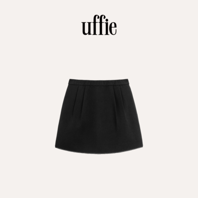 uffie于绘南瓜斜纹叠褶半裙