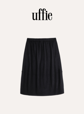 UFFIE于绘 羊毛花苞橡筋腰造型半裙