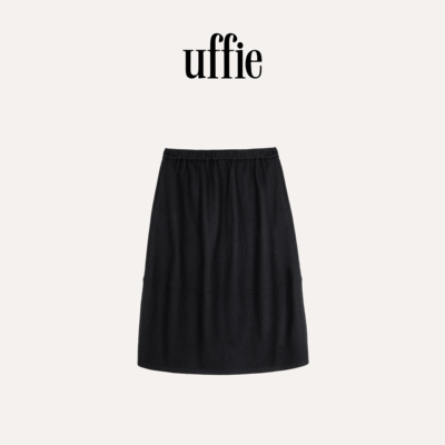 UFFIE于绘 羊毛花苞橡筋腰造型半裙