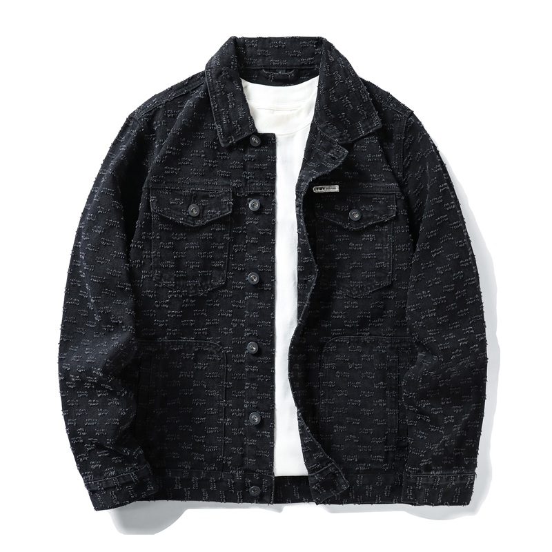 2025春秋新款牛仔外套男潮流潮牌男士翻领夹克上衣