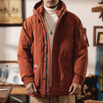 冬季中长款白鸭绒三防羽绒服男大码加厚保暖男士冲锋衣外套男款潮