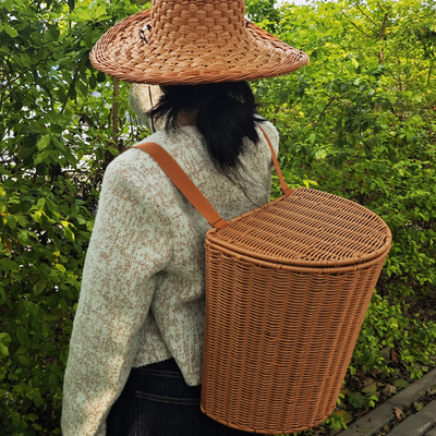 钢化背篓塑料藤背篓家用