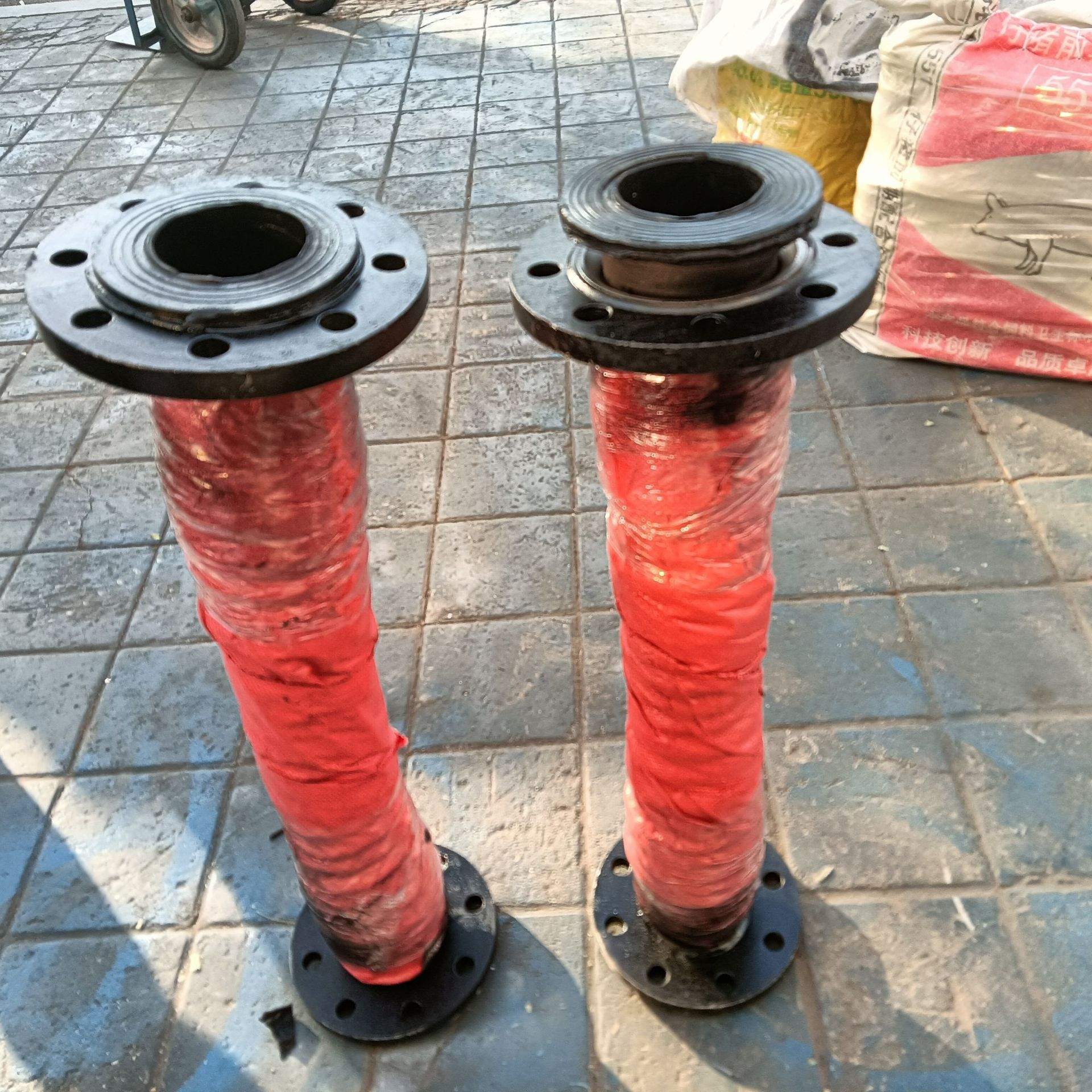 DN80法兰式橡胶夹布胶管内衬橡胶法兰胶管耐磨橡胶内衬胶管