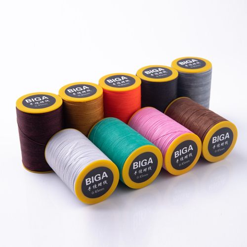 皮革皮具圆蜡线diy手工缝线0.35mm涤纶线缝纫缝包24色皮具专用线