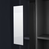 威万事穿衣镜衣柜推拉旋转全身镜衣橱内装 隐藏折叠试衣镜拉篮