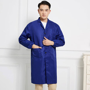 搬货仓库防尘防污定制LOGO印字衣饰 男围裙长袖 劳保大褂工作服 包邮