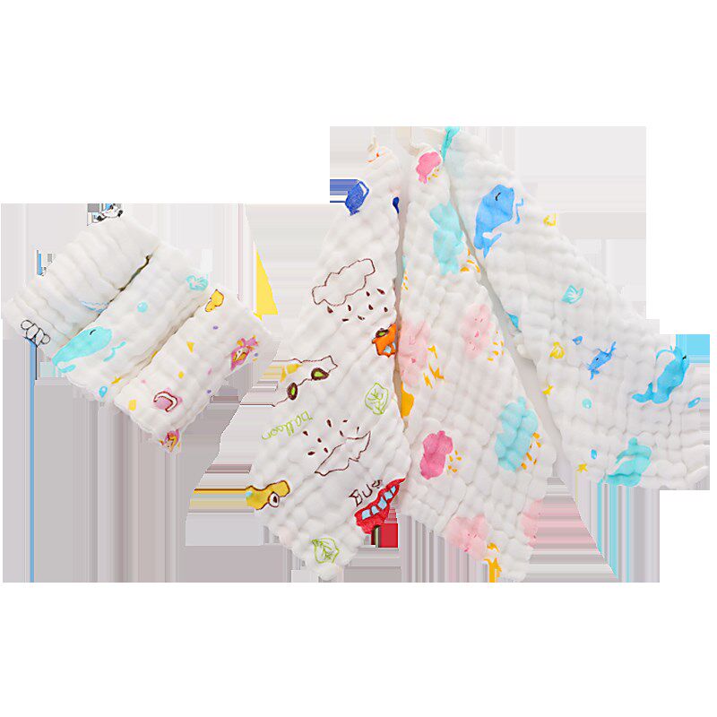 新生儿用品纱布毛巾口水巾婴儿洗脸巾宝宝吸水小方巾纯棉儿童手帕