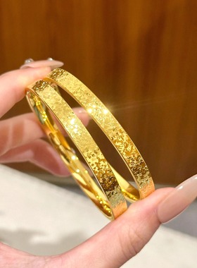 金店同款金碎冰冰手镯女钢印999