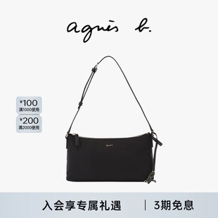 b.经典 agnès 系列尼龙小号女士手提包小拎包设计感小众单肩包