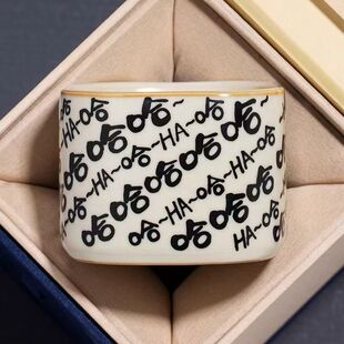 汝窑高档创意开片可养陶瓷主人杯个人专用家用品茗杯哈哈杯礼盒