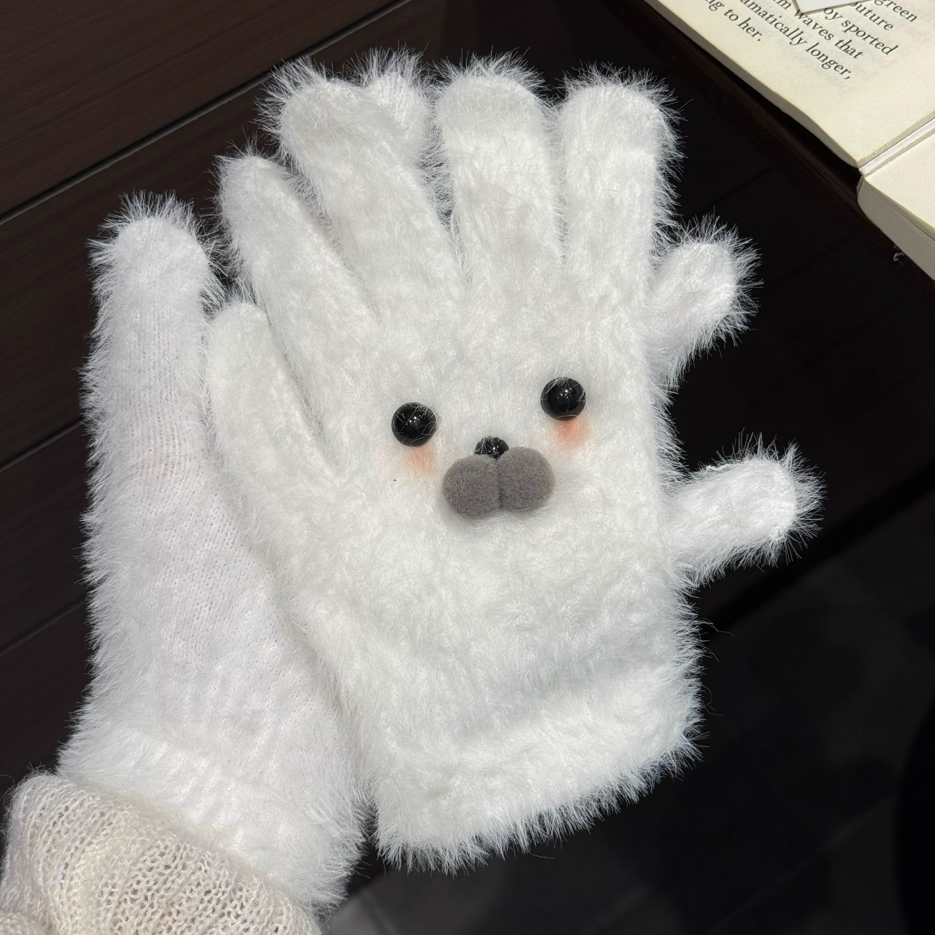 小海豹冬季可爱卡通五指手套