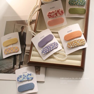 小清新碎花夹子头饰发夹可爱新款边夹侧边刘海夹前额儿童发卡bb夹