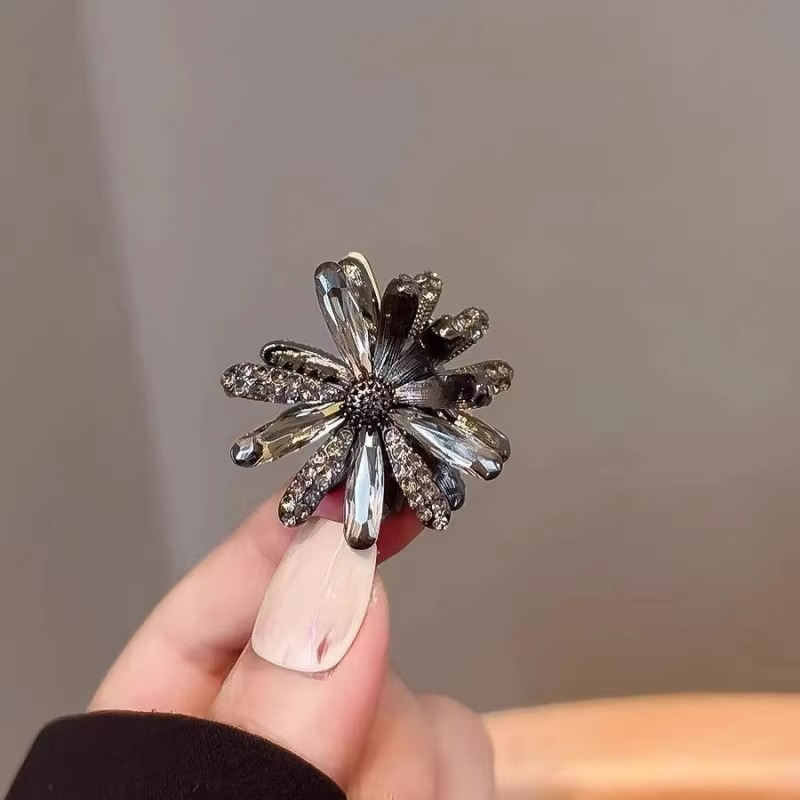 名狐水晶小雏菊抓夹刘海发卡