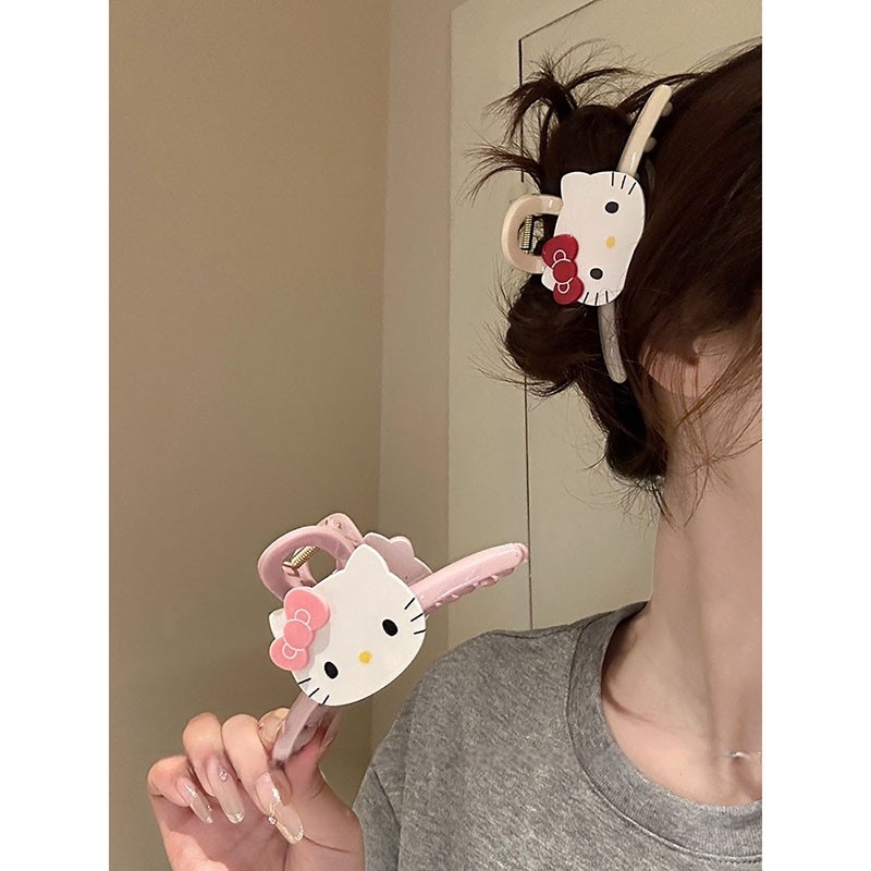 hellokitty可爱甜美新款抓夹女小众高级感后脑勺鲨鱼夹发饰