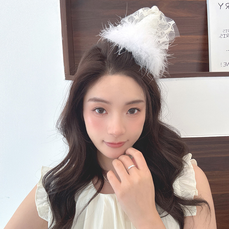 名狐羽毛古风仙气流苏发箍