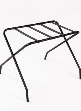 可拆装黑色行李架酒店行李置物架铁制置物架分拆式织带箱架无靠背