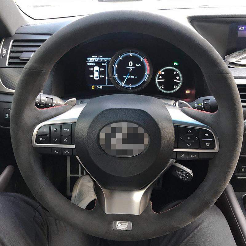 启辰T70手缝方向盘套D60 R50 R30 T60 T90翻毛皮M50V D50把套改装