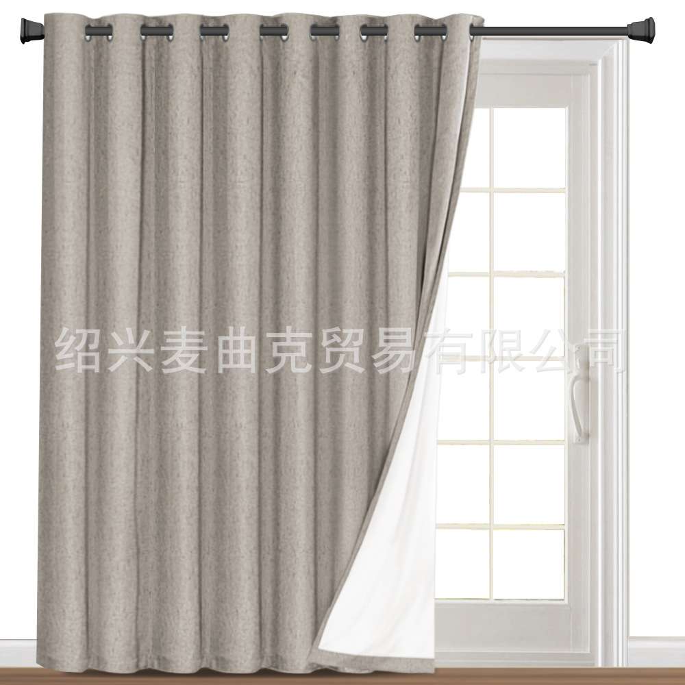 热卖涂层遮光窗帘香格里拉防晒家用遮光布免打孔