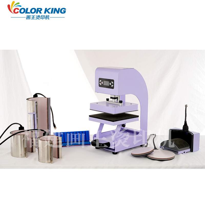 多功能组合机电动烫画机全自动 12合一组合机15*15cm平板热压设备