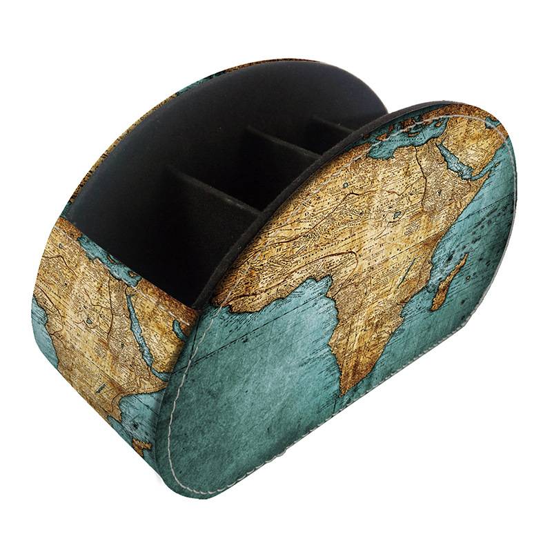 皮革遥控器盒桌面收纳盒笔筒笔盒文具客厅办公手机多功能收纳盒