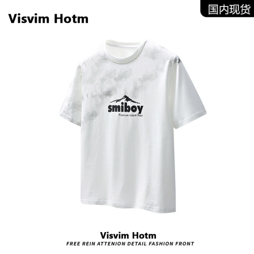 VISVIM BESSEL男t恤短袖夏季新款纯棉潮流休闲泼墨宽松上衣打底衫