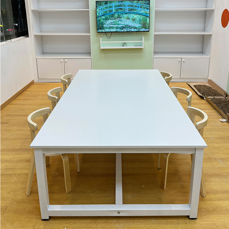 儿童美术桌绘画 画桌培训班课桌椅小学生书桌学习桌双人辅导班培