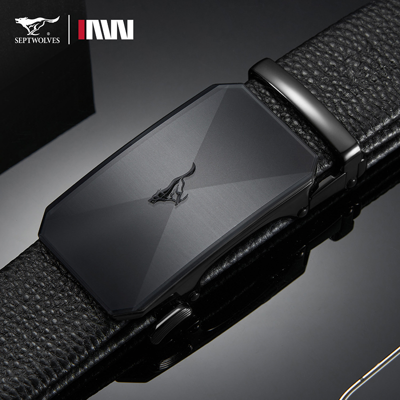 七匹狼男士皮带潮流男款牛皮腰带