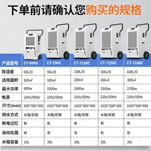 川韜90L工業(yè)除濕機(jī)大功率商用倉(cāng)庫(kù)檔案室除濕器地下室家用抽濕機(jī)