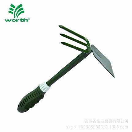 沃施worth 园艺工具两用锄头除草钉耙种花种菜小工具锄铲耙子2011