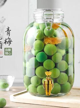 OF9D泡酒玻璃瓶青梅杨梅酒瓶酒罐罐子密封梅子酿酒酒桶带