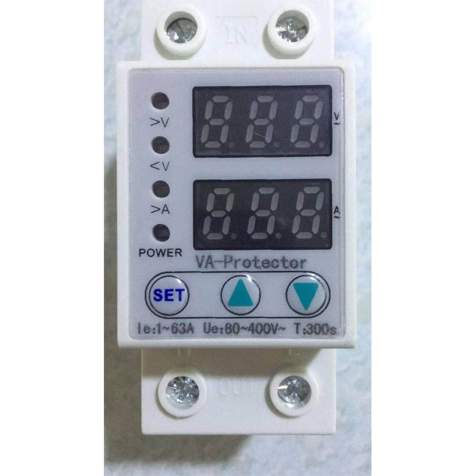 自复式可调过欠电压限电流保护器LED双显示 40A 63A 220V数显